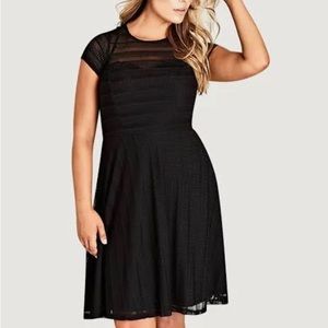 City Chic Dress size M (18) NWT black